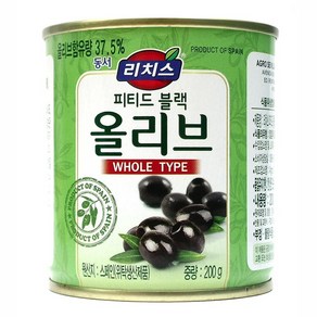 푸드올마켓_ 리치스 블랙올리브 홀 200g /미니캔, 1개