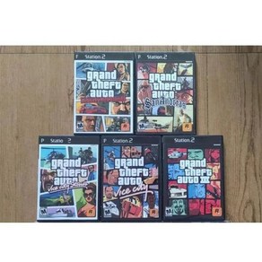 PS2 복사 게임 디스크 GTA 시리즈 잠금 해제 콘솔 스테이션 2 레트로 광학 드라이버 비디오 게임기 부품, 1) With manual, 1개