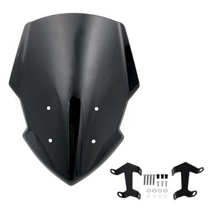 [호환] Yamaha MT-07 FZ-07 MT FZ 07 2019 2020 오토바이 앞 유리 디플렉터 Paabis 윈드 스크린 액세서리, 01 Black, 1개