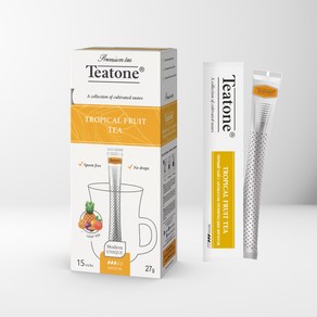 티톤 Teatone 트로피컬프루트 티 - 프리미엄 스틱 홍차 블랙티, 1개, 15개입, 27g