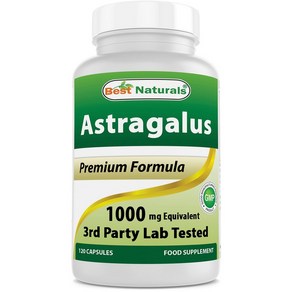 Best Natuals Astagalus Capsule 1000 mg 120 Count 베스트 내추럴스 아스트라갈루스 캡슐 1000mg 120개, 1개, 120정