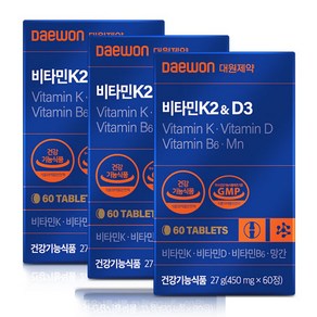 대원제약 비타민K2&D3, 3개, 60정