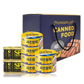 (올따옴) 사조 살코기참치135g 6개+스팸클래식 200g 4개 선물세트, 1개