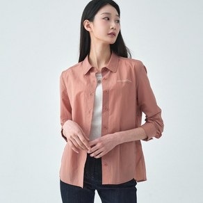 [지센] 여성 레터링 베이직 셔츠 LEIKV81K_[2컬러]