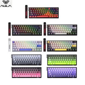 [성의] 독거미 AULA WiN 60/68HE/MAX/PRO 유선 8K 마그네틱 게이밍 키보드 폴링률 스위치 메탈보강판 RGB램프 시즌신상, WiN-60HE표준-블랙, 회목그레이축, WiN-60HE표준-블랙, 회목그레이축