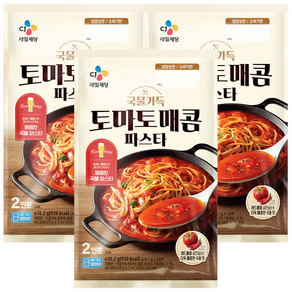 CJ 국물가득 토마토매콤 파스타 632.2g, 3개