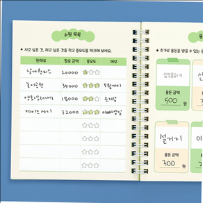 인디고어린이 가계부 초등 용돈기입장 수첩형 6개월 가계부노트 경제관념 경제상식 고학년, 핑크, 1개