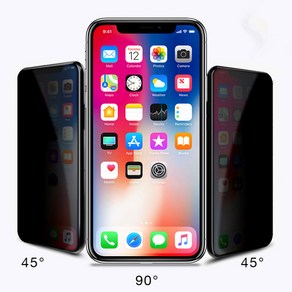 아이폰 11 프로 맥스 X XR XS XS Max 사생활보호 프라이버시 액정 보호필름, 프라이버시 유리필름, 1개
