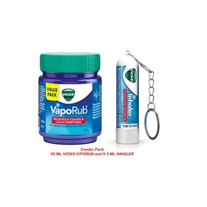 Vicks Combo Pack of Vapoub (50ml) & Inhale (0.5ml), 1개, 50ml