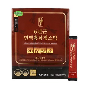 6년근 면역홍삼정스틱 100포, 10g, 100개