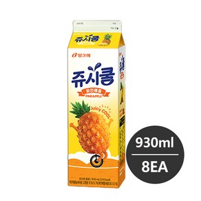 빙그레 쥬시쿨 파인애플 930ml 8개 냉장배송