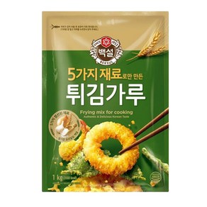 백설 자연재료 튀김가루, 1kg, 3개