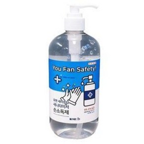 끈적임 없는 살균 손소독제 500ml, 1개