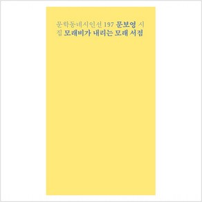 모래비가 내리는 모래 서점:문보영 시집