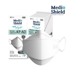 메디쉴드(Medishield) 메디쉴드 써멀라이트 비말차단용 마스크 KF_AD 대형 100매, 1개입, 100개, 화이트