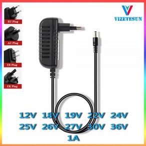 로봇 진공 청소기 전원 코드 충전기 어댑터 12V 18V 19V 22V 24V 25V 26V 27V 30V 36V 1A 1000MA, 05 24V, 1개