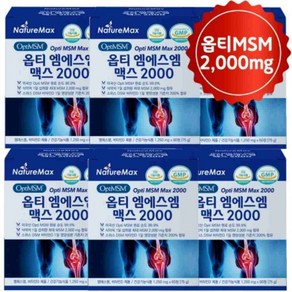 [6개월분] 네이처맥스 옵티 MSM 엠에스엠 맥스2000 비타민D 관절 연골 식이유황, 360정, 1세트