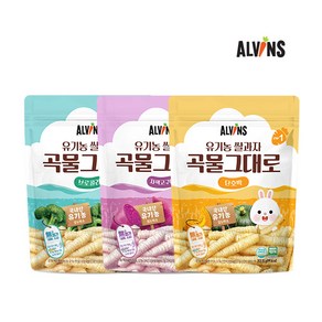 [엘빈즈] 건강한 현미쌀과자 곡물그대로(1단계), 골고루 4봉(각 1봉씩), 25g, 1개