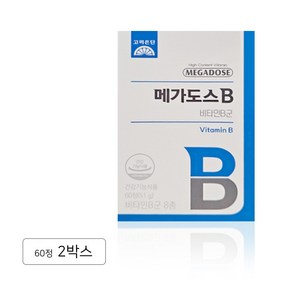 고려은단 메가도스B 비타민B군 850mg 60정 2통 TD