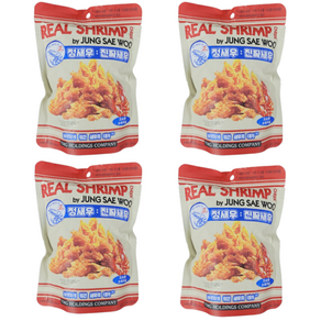 정새우 진짜새우 오리지널맛, 50g, 4개