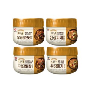 백설 다담 된장찌개양념 530g 2개+우렁강된장양념 500g 2개, 1개