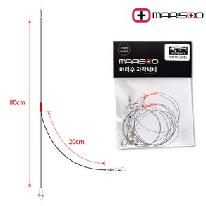 마리수 쭈꾸미 갑오징어 낚시 면사매듭 유동 채비, 1개, 10개입