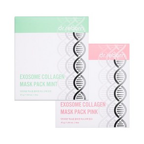 닥터리본 엑소좀 콜라겐 마스크팩 민트/핑크 - D.ebon Exosome Collagen Mask Pact Pink/Mint, 핑크팩, 1개, 4개입