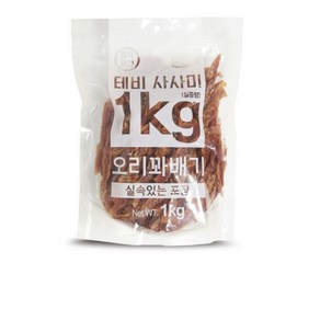 테비 사사미 대용량 강아지간식, 1개, 1kg, 오리꽈배기