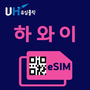 유심홀릭 하와이 이심 eSIM 데이터 무제한 FM e심