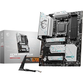 MSI X670E 게이밍 플러스 WiFi 게이밍 마더보드 AMD Ryzen 9000/8000/7000 시리즈 프로세서 AM5 DDR5 PCIe 5.0 SATA 6Gb/s M.2 슬, 1개