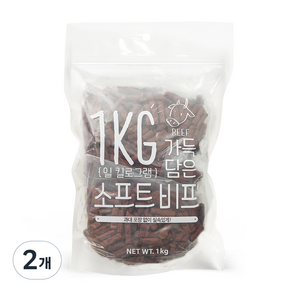 슈퍼츄 일킬로그램 가득담은 강아지 육포, 소고기맛, 1kg, 2개