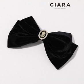 CIARA 14K Dosolo 도나뱃지 빅플라이 벨벳 헤어핀(GoldPlated)