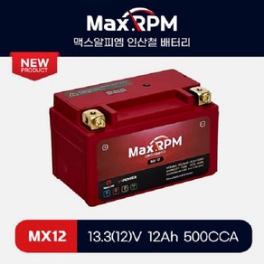 MX12S 존테스350d 맥스알피엠 리튬인산철배터리, 1개, 1개입