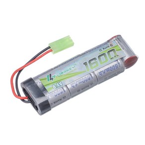 Limskey NiMH 플랫 배터리팩 미니 타미야 에어소프트 건 MP5 흉터 M249 M240B M60 G367S 2 3A 8.4V 1600mAh, [02] 배터리 only, 1개