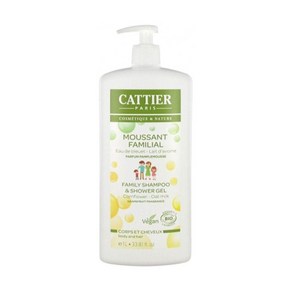 까띠에 무상 패밀리알 패밀리 샴푸 & 샤워젤 바디워시 1L (프랑스배송) Cattie Moussant Familial Family Shampoo & Showe Gel, 1개