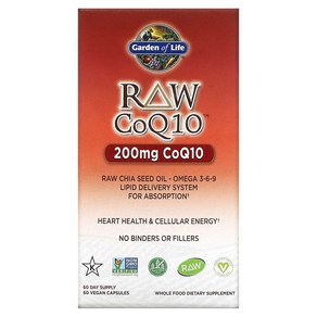 가든오브라이프 RAW CoQ10 200mg 베지캡슐 60정, 1개