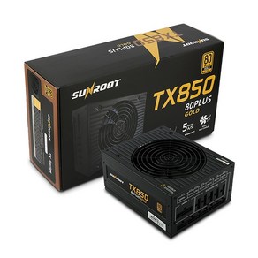 썬루트 TX850 80PLUS GOLD 풀모듈러 정격 850W 컴퓨터 파워