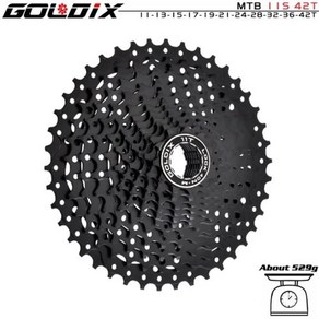 GOLDIX MTB 블랙 카세트 시마노 호환용 OEM HG 8 9 10 11/12 속도 40 42 46 50 52T 자전거 스프로킷 프리휠 11 12V, 19 11 Speed 11-42T, 1개