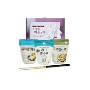 곰표 소중한 마음상자(젓가락) 4p 명절선물 9개1BOX 부침가루 밀가루 튀김가루 튀김젓가락은 추가구성, 9개