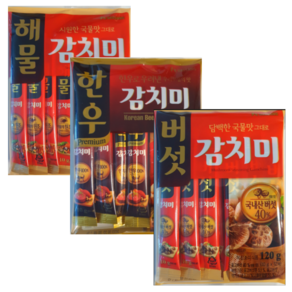 한우감치미120g+버섯감치미120g+해물감치미120g 1세트/스틱형10g(대상 청정원), 1세트