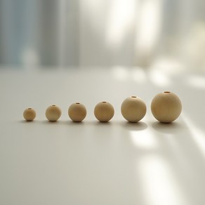 우드구슬 30mm 작은 내경 5mm 마크라메 라탄공예 비즈공예재료