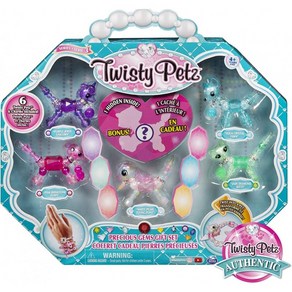 Twisty Petz 시리즈 3 보석 세트 6 팩 2 in 1 팔찌 선물 세트 4세 이상 수집 가능, 단일옵션, 1개