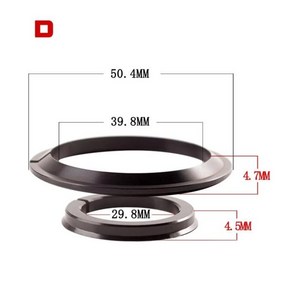 자전거헤드셋 스템 호환 자전거 포크 리프트 이어폰베이스 링 교체 알루미늄 합금 테이퍼 헤드 튜브 감속기, 02 B, 1개