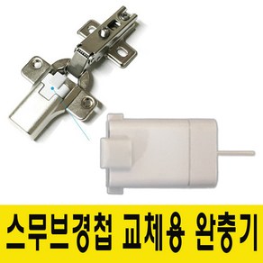 윤성가구시스템 스무브경첩 외장형 완충기 댐퍼힌지 교체용, 1개