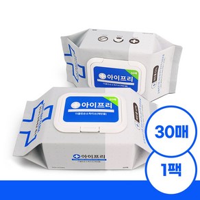 비비앤제이 간편하게 쓰기좋은 일회용 알코올 소독 물티슈 캡형 30매 1팩, 1개, 65g