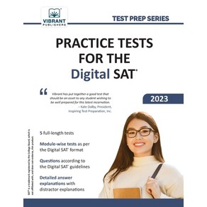 (영문도서) Pactice Tests fo the Digital SAT Papeback, Vibant Publishes, English, 9781636511573