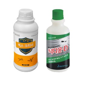 넉다운-D 500ml +맥스크리너 500ml 모기 파리 축사 사용가능, 1개