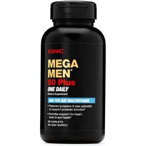 GNC 셀렉트 남성 50+ 데일리 멀티 캡렛 - 60 ct, 1개