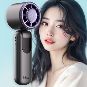 케이씨링크 급속 냉각 무선 휴대용 선풍기, 그레이