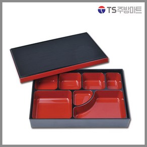 칠기 [돌산멜라민]도시락 8호, 중 (DS-203), 1개